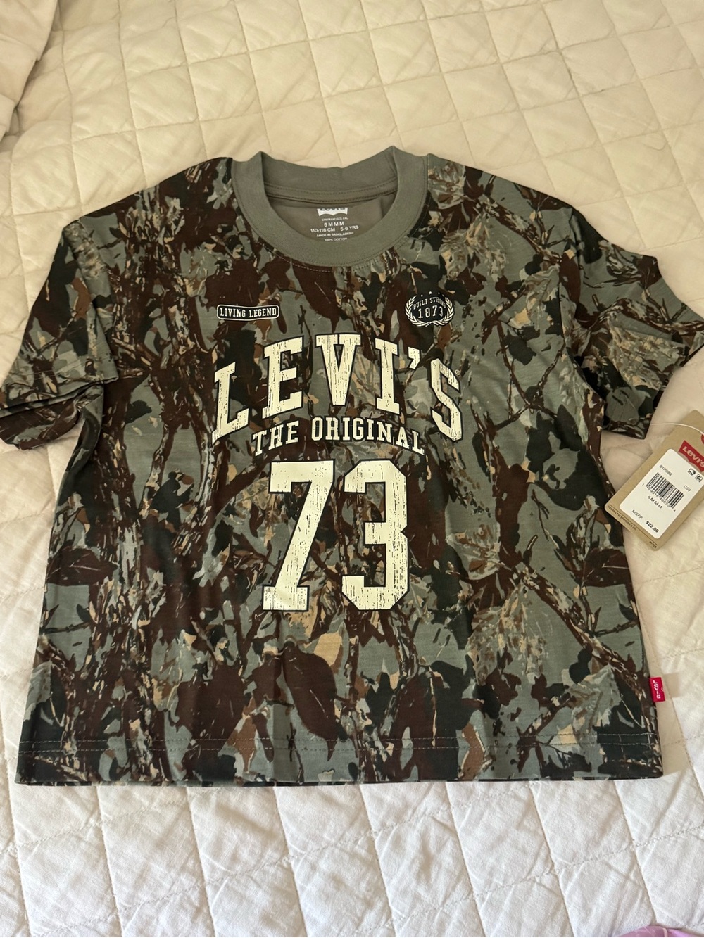 Levi's Men's Camo Graphic Tee - Olive Green & Brown